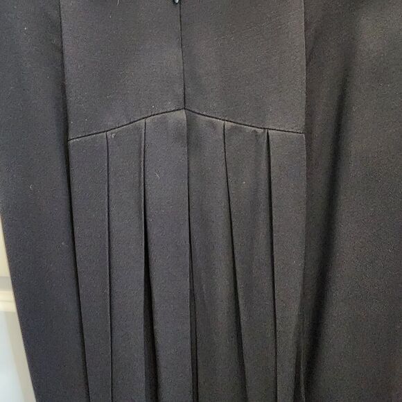 Jessica McClintock Gown Black Cream Empire Lace Cut Out Formal Prom Long 12 Vtg - Picture 8 of 16